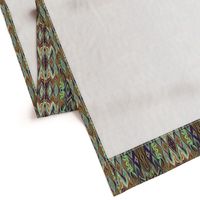 DGD25 - XL - Rococo Digital Dalliance with Hidden Gargoyles in Green, Brown and Purple