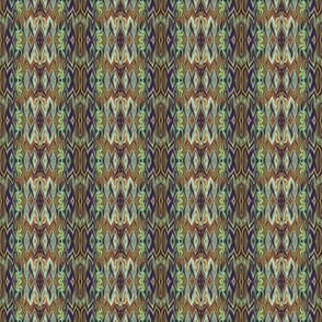 DGD25 - Small - Rococo Digital Dalliance with Hidden Gargoyles in Green, Brown and Purple 