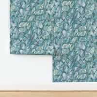 Tropical Abstract Leaves Slate 150L