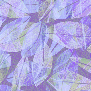 Tropical Abstract Leaves Lilac 150