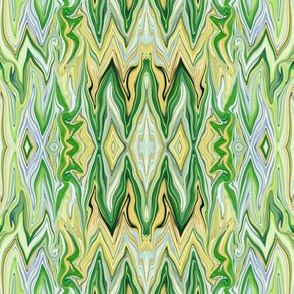 DGD26 - XL - Rococo Digital Dalliance with Hidden Gargoyles in Yellow, Green and Blue Pastels