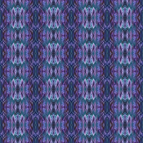 DGD31 - Small - Rococo Digital Dalliance with Hidden Gargoyles in Amethyst Purple, Burgundy and Blue