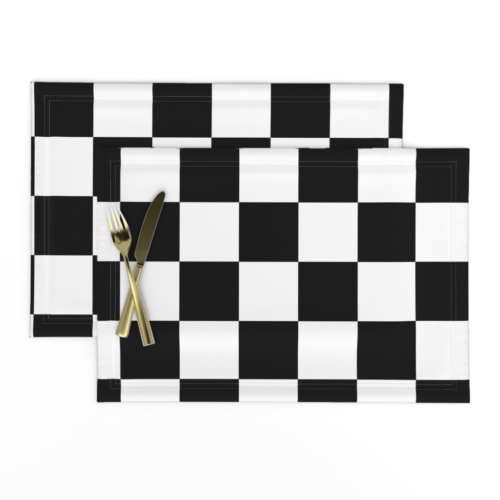 Black and White Checkerboard 3 inch-Check