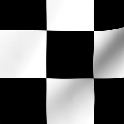 Black and White Checkerboard 3 inch-Check