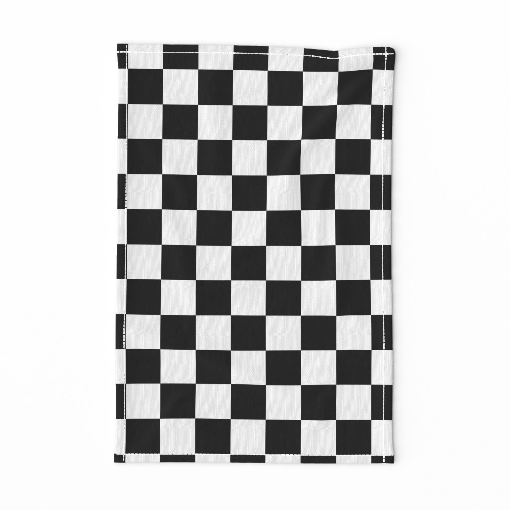 Black and White Checkerboard 2 inch-Check