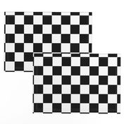 Black and White Checkerboard 2 inch-Check