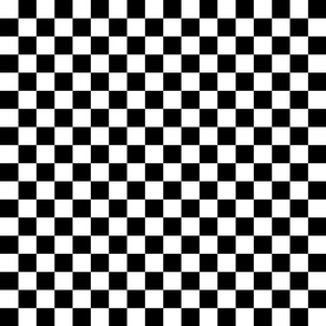 Black and White Checkerboard 1 inch-Check