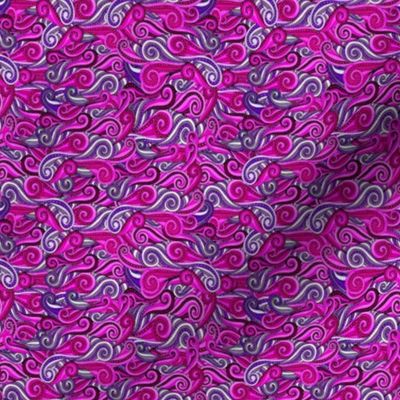 striped swirls--hot pink