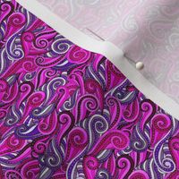 striped swirls--hot pink