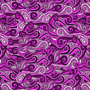 striped swirls--hot pink