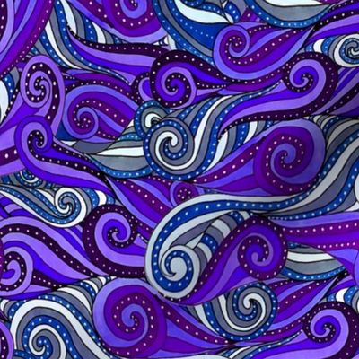 striped swirls--purples