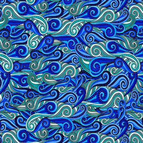 striped swirls--original