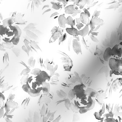Silver peonies • watercolor florals