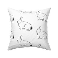 Hand Drawn Easter Bunny Rabbits