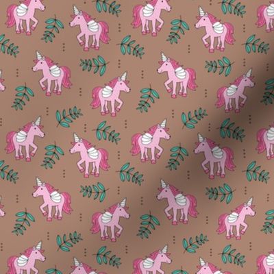 Sweet Unicorn lush summer jungle cute kawaii horses fantasy design pink blue SMALL