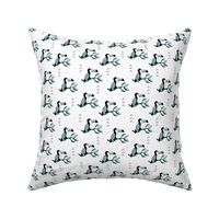 Quirky jungle toucan birds sweet wild life rainforest animals illustration and leaves summer blue gray boys SMALL