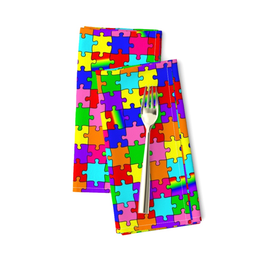 autism puzzle pieces spectrum colors