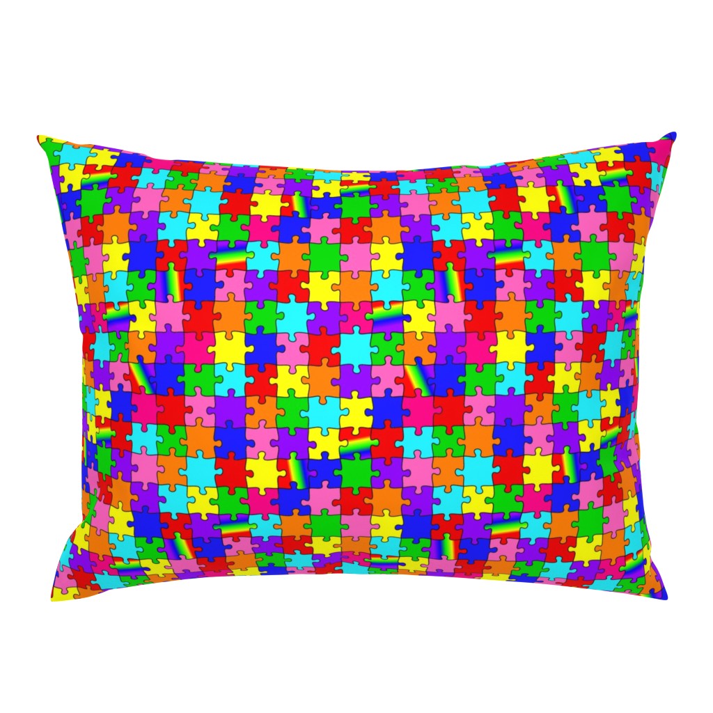 autism puzzle pieces spectrum colors