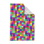 autism puzzle pieces spectrum colors