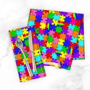 autism puzzle pieces spectrum colors