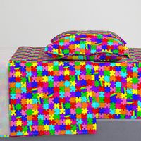 autism puzzle pieces spectrum colors