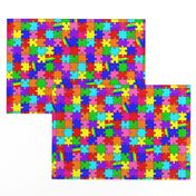 autism puzzle pieces spectrum colors