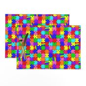 autism puzzle pieces spectrum colors