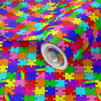 autism puzzle pieces spectrum colors