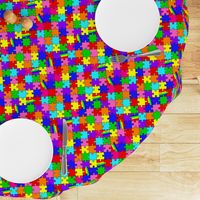 autism puzzle pieces spectrum colors