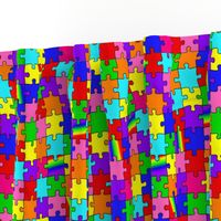 autism puzzle pieces spectrum colors