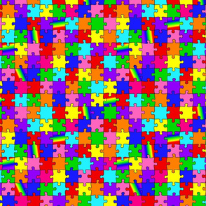 autism puzzle pieces spectrum colors