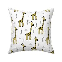 Giraffe friends wild life animals baby nursery kids design summer yellow