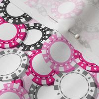 Scattered Poker Chips in Pink