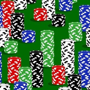 Stacked Poker Chips 