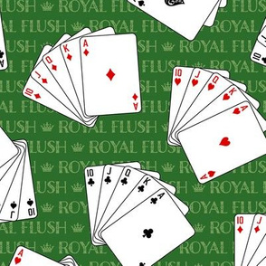 Poker Royal Flush on Green