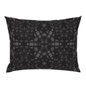 flower snowflake - black