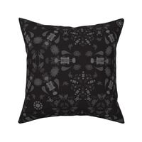 flower snowflake - black