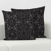 flower snowflake - black