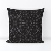 flower snowflake - black