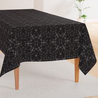 flower snowflake - black