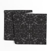 flower snowflake - black