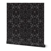 flower snowflake - black