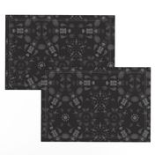 flower snowflake - black