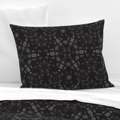 flower snowflake - black