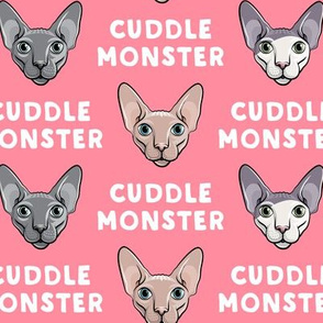 Cuddle Monster - Sphynx Cats - Hairless Cats - Pink - LAD19