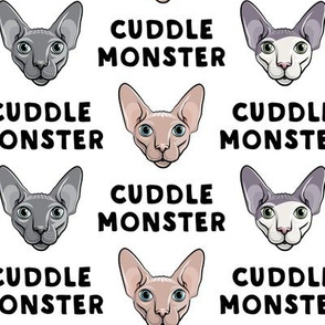 Cuddle Monster - Sphynx Cats - Hairless Cats - White - LAD19