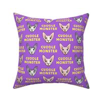 Cuddle Monster - Sphynx Cats - Hairless Cats - Purple - LAD19