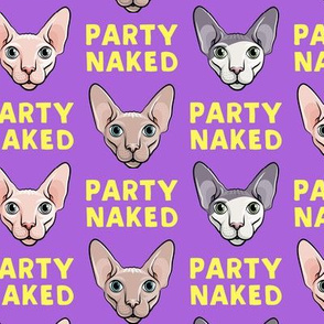 Party Naked - Sphynx Cats - Hairless Cats - Purple - LAD19