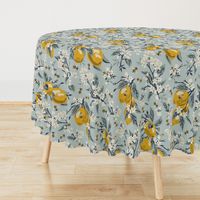 Bees & Lemons - Large - Blue (original colors)