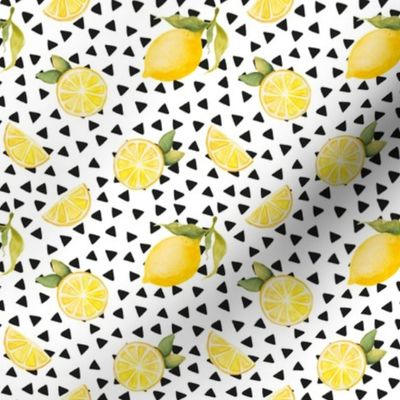 watercolor lemons with black triangles (small)